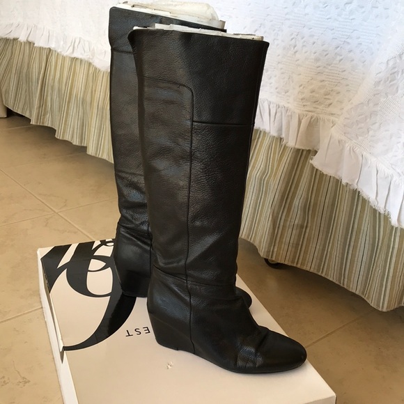 Nine West wedge knee high boots - Picture 1 of 8